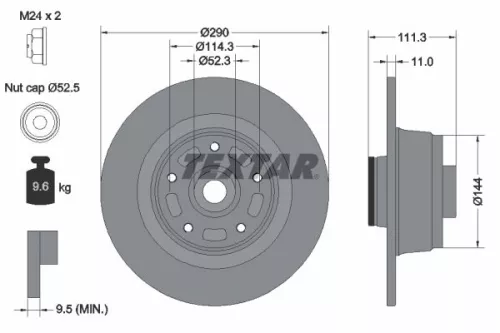 Remschijf TEXTAR 92309003)