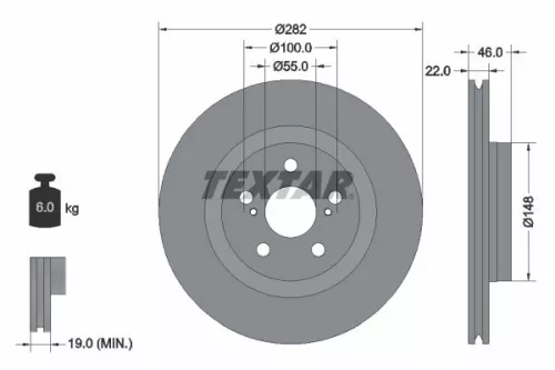 Remschijf TEXTAR 92333503)
