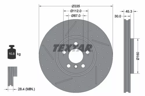 Remschijf TEXTAR 92317105)