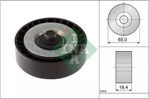 Ombuigings-/geleidingspoelie, V-geribbelde riem Schaeffler INA 532 0928 10)
