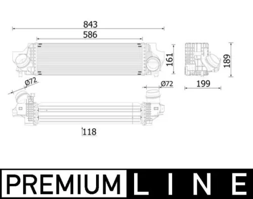 Laadluchtkoeler MAHLE CI 610 000P)