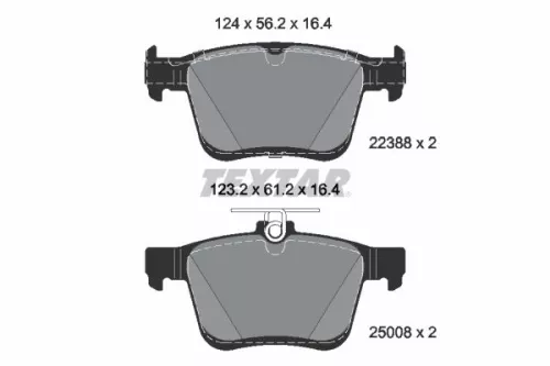 Remblokkenset, schijfrem TEXTAR 2238801)