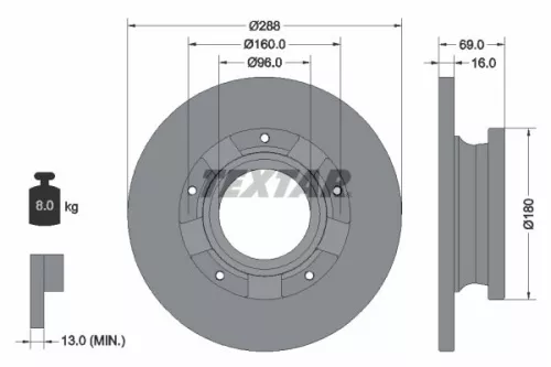 Remschijf TEXTAR 92316903)
