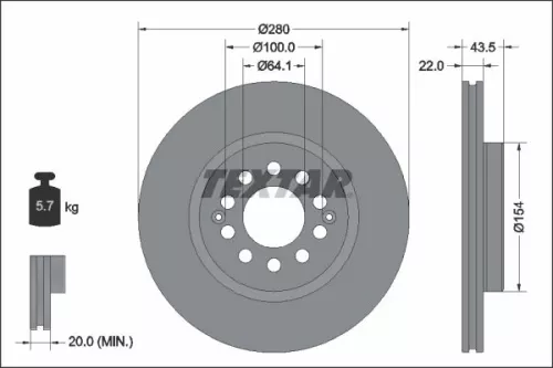 Remschijf TEXTAR 92342603)