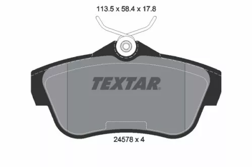 Brake Pad Set, disc brake TEXTAR 2457803)