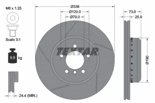 Remschijf TEXTAR 92266925)