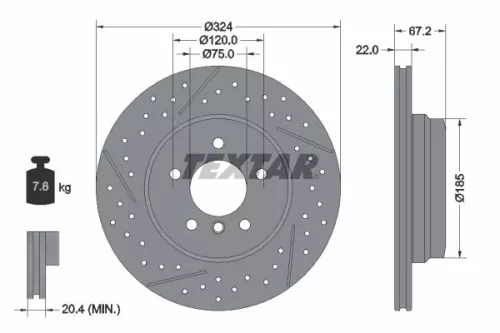 Remschijf TEXTAR 92231203)