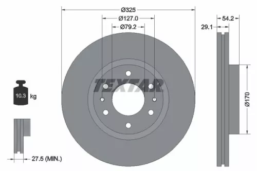 Remschijf TEXTAR 92226200)