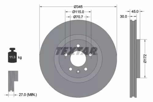 Remschijf TEXTAR 92323705)