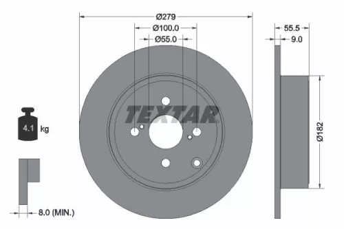 Remschijf TEXTAR 92126303)