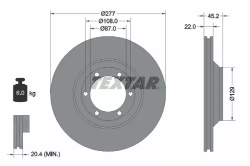 Remschijf TEXTAR 92149400)