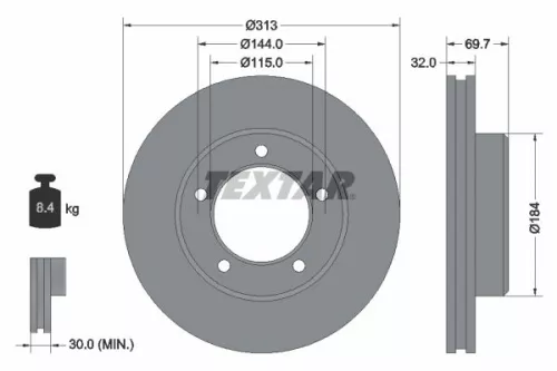 Remschijf TEXTAR 92108103)