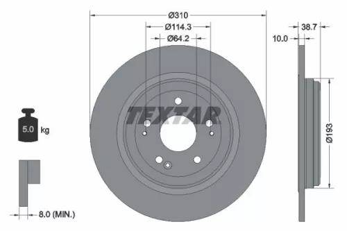 Remschijf TEXTAR 92306103)