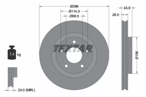 Remschijf TEXTAR 92167403)
