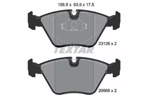 Remblokkenset, schijfrem TEXTAR 2312601)