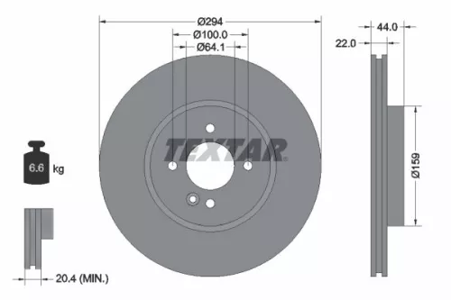 Remschijf TEXTAR 92183503)