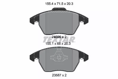 Brake Pad Set, disc brake TEXTAR 2469601)