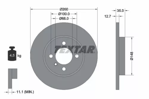 Remschijf TEXTAR 92026400)