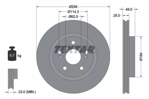 Remschijf TEXTAR 92156503)