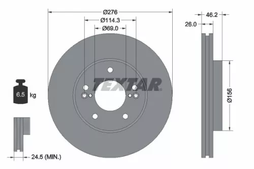Remschijf TEXTAR 92173203)