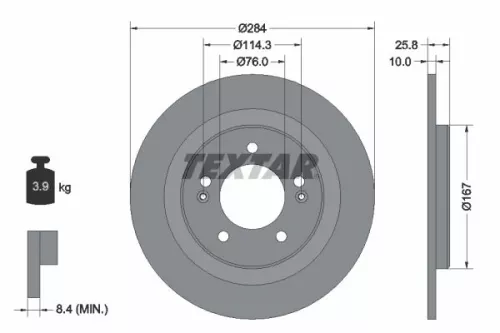 Remschijf TEXTAR 92252703)