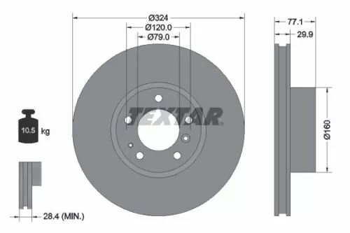 Remschijf TEXTAR 92058300)