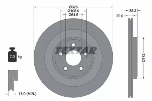 Remschijf TEXTAR 92178005)