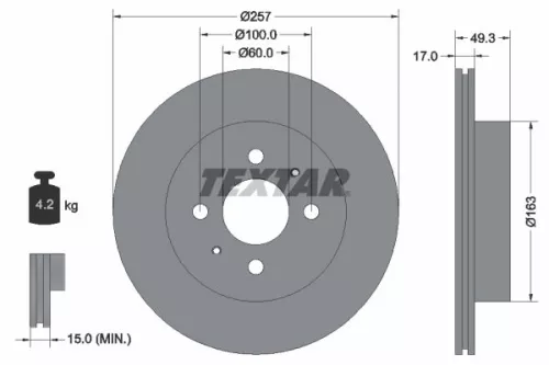Remschijf TEXTAR 92131200)