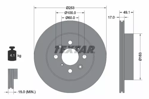 Remschijf TEXTAR 92135303)