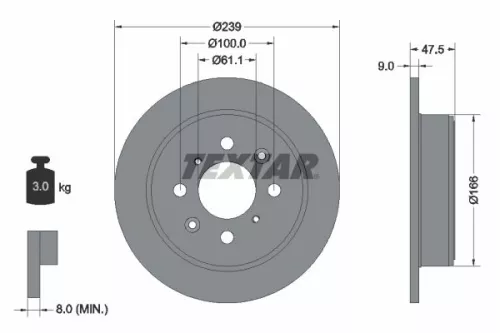 Remschijf TEXTAR 92077903)