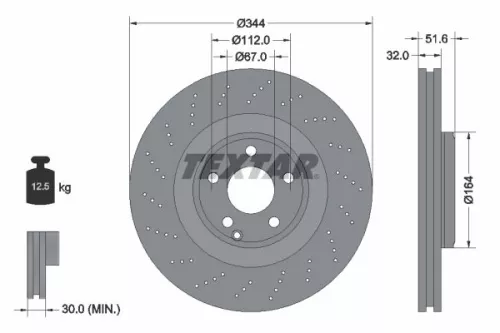 Remschijf TEXTAR 92289905)