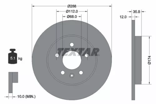 Remschijf TEXTAR 92137003)