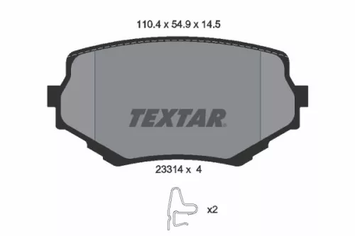 Remblokkenset, schijfrem TEXTAR 2331401)