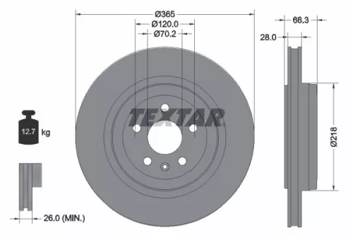 Remschijf TEXTAR 92313803)