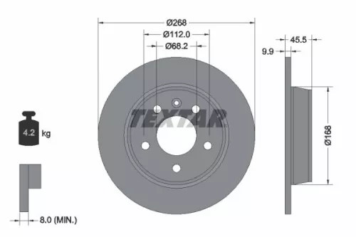 Brake Disc TEXTAR 92074303)
