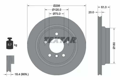 Remschijf TEXTAR 92075103)