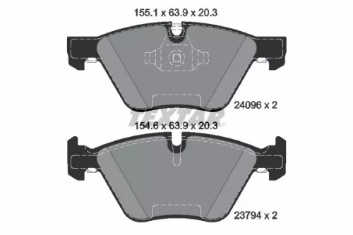 Remblokkenset, schijfrem TEXTAR 2409601)