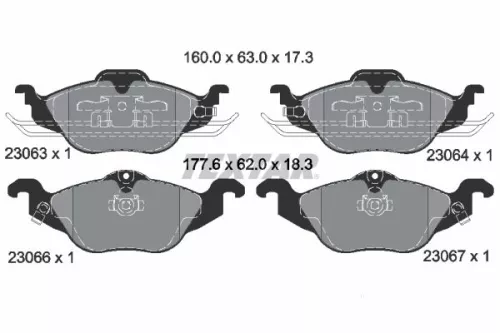 Remblokkenset, schijfrem TEXTAR 2306302)