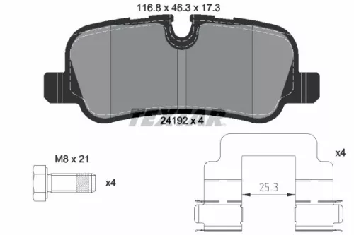 Brake Pad Set, disc brake TEXTAR 2419201)