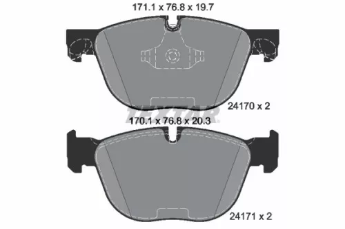 Remblokkenset, schijfrem TEXTAR 2417001)