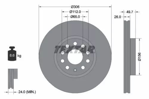 Brake Disc TEXTAR 92334805)