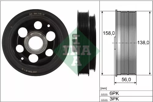 Riempoelie, krukas Schaeffler INA 544 0180 10)