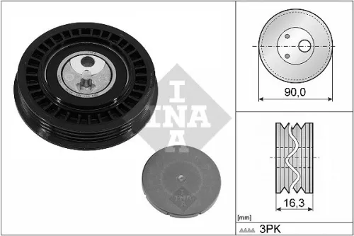Spanrol, V-geribbelde riem Schaeffler INA 531 1005 10)