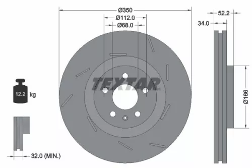 Remschijf TEXTAR 92319105)