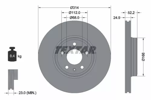 Remschijf TEXTAR 92159905)
