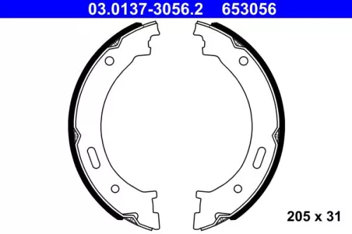 Remblokkenset, parkeerrem ATE 03.0137-3056.2)