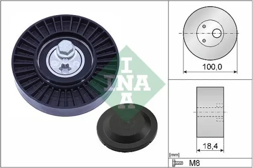 Spanrol, V-geribbelde riem Schaeffler INA 531 0966 10)