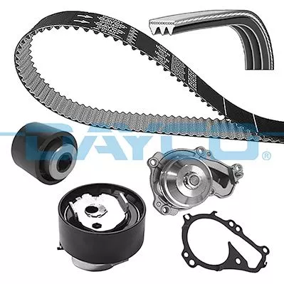Waterpomp- en distributieriemset DAYCO KBIOWP141)