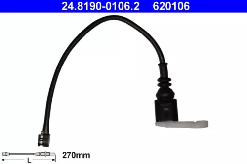 Waarschuwing: contact, slijtage van de remblokken ATE 24.8190-0106.2)