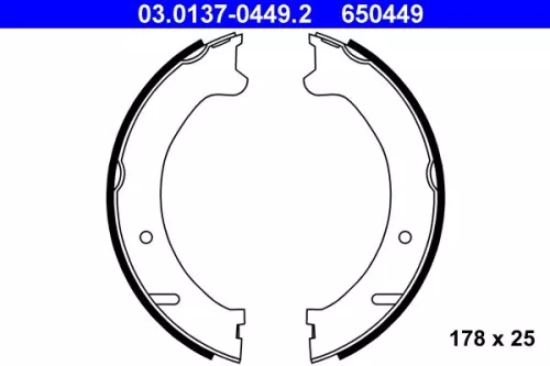 Remblokkenset, parkeerrem ATE 03.0137-0449.2)